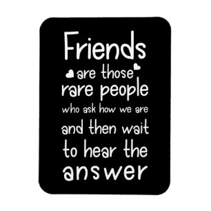 Freunde sind seltene Menschen Friendship Zitat Sch Magnet