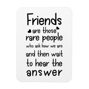 Freunde sind seltene Menschen Friendship Zitat Sch Magnet