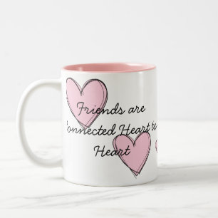 Freunde sind verbundene Kaffee-Tasse Zweifarbige Tasse