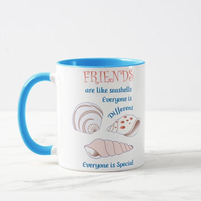 Freunde sind wie Seashells Tasse (Links)