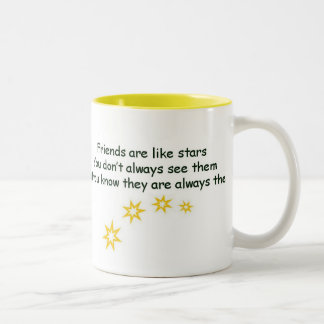 Freunde sind wie Sterne Zweifarbige Tasse