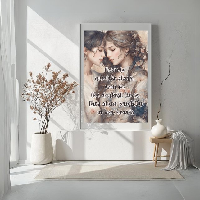 Freunde sind wie Sternenposter Poster (Friends Are Like Stars Poster)