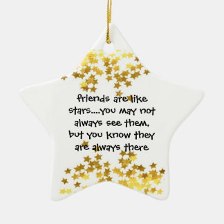 Freunde sind wie Sternsternverzierung Keramik Ornament