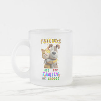 Freunde Trinkgefäße sind die Familie, die wir wähl Mattglastasse