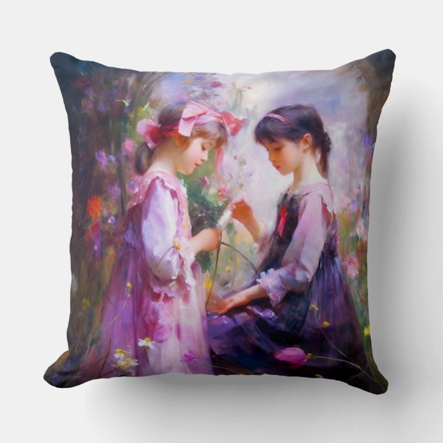 Freunde und Blume 2 Kissen (Vorderseite)