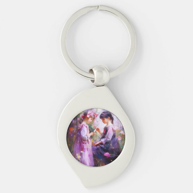 Freunde und Blume 2 Schlüsselanhänger (Vorderseite)