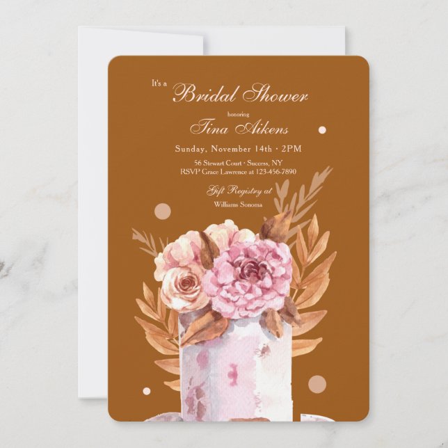 Freunde und Blume Bridal Dusche Einladung (Vorderseite)