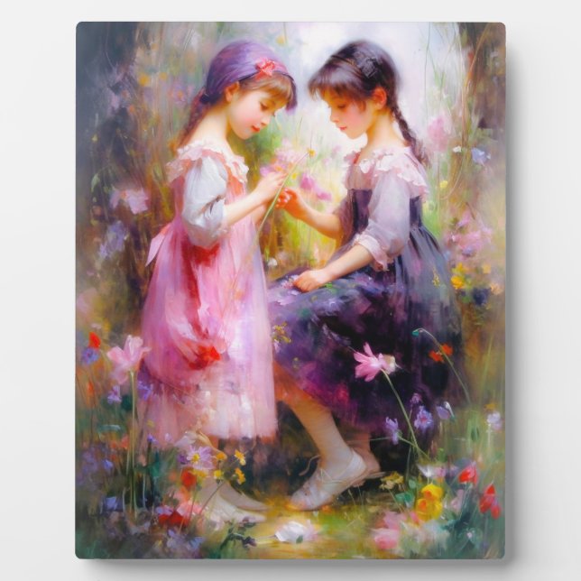 Freunde und Blume Fotoplatte (Vorderseite)