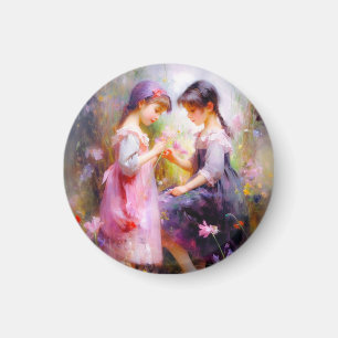 Freunde und Blume Magnet