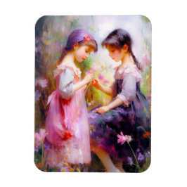 Freunde und Blume Magnet