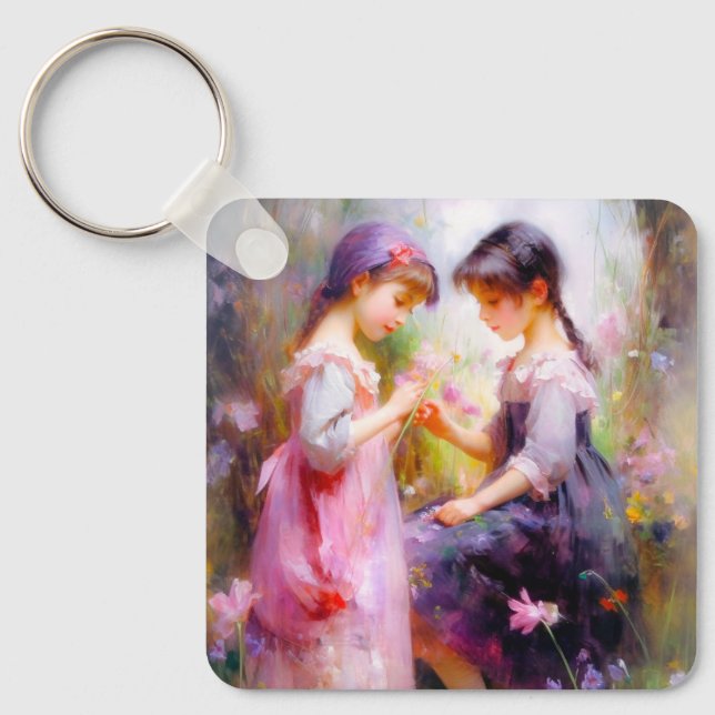 Freunde und Blume Schlüsselanhänger (Vorderseite)