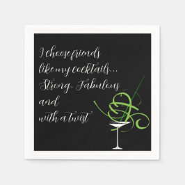 Freunde und Cocktails - Fun Cocktail Napkins Serviette