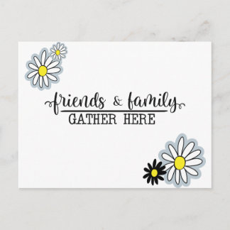 Freunde und Familie sammeln hier schlaues Design Postkarte