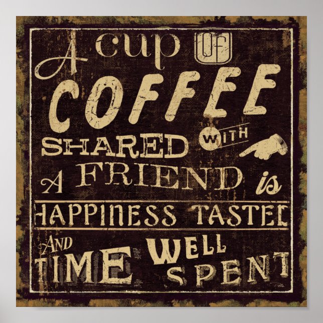 Freunde und Kaffee Poster (Vorne)