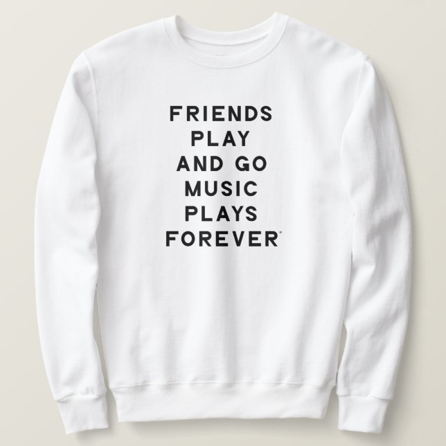 Freunde und Musik Zitat Männer Sweatshirt (Design vorne)