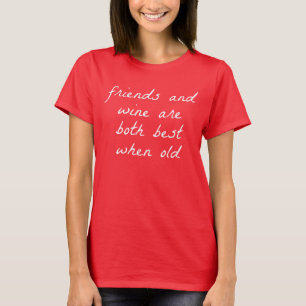 Freunde Und Wein Damen Basic T-Shirt