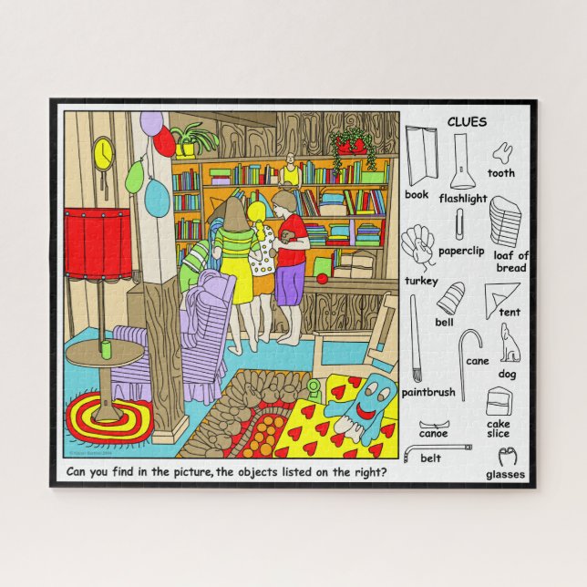 Freunde versteckte Objekte Puzzle (Horizontal)