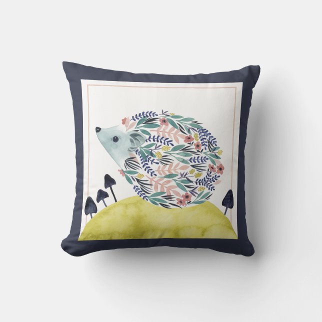 Freunde von Clementine | Folk Art Hedge Hog Kissen (Vorderseite)