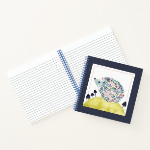 Freunde von Clementine Folk Art Hedge Hog Notizbuch