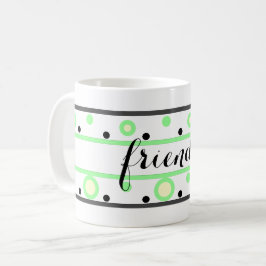 Freunde von Green Cream Polka Dots Kaffeetasse