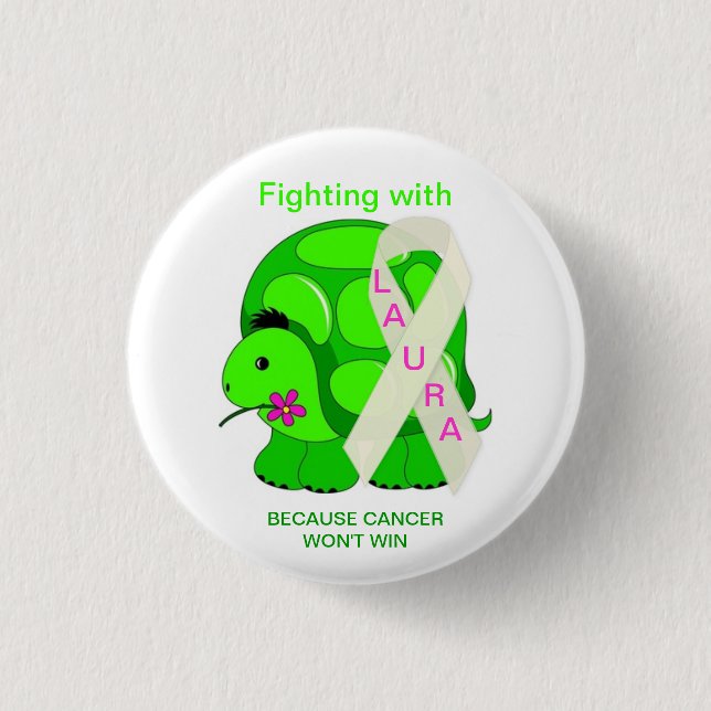 Freunde von Laura, kämpfend mit Laura-Button Button (Vorderseite)