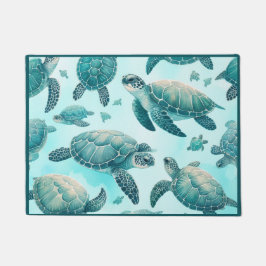 Freunde von Meeresschildkröten Fußmatte