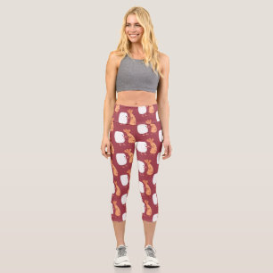 Freunde von niedlichem Sushi-Reis Cartoon Capri Leggings