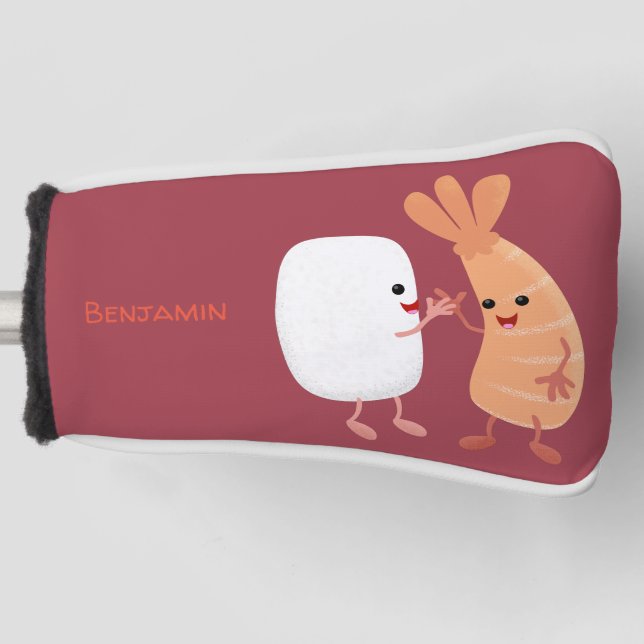 Freunde von niedlichem Sushi-Reis Cartoon Golf Headcover (Vorderseite)