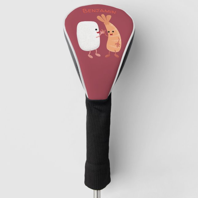 Freunde von niedlichem Sushi-Reis Cartoon Golf Headcover (Vorderseite)