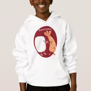 Freunde von niedlichem Sushi-Reis Cartoon Hoodie
