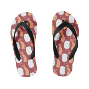 Freunde von niedlichem Sushi-Reis Cartoon Kinderbadesandalen