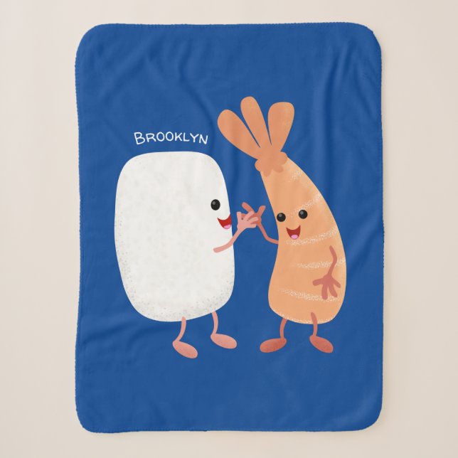 Freunde von niedlichem Sushi-Reis Cartoon Sherpadecke (Vorderseite)