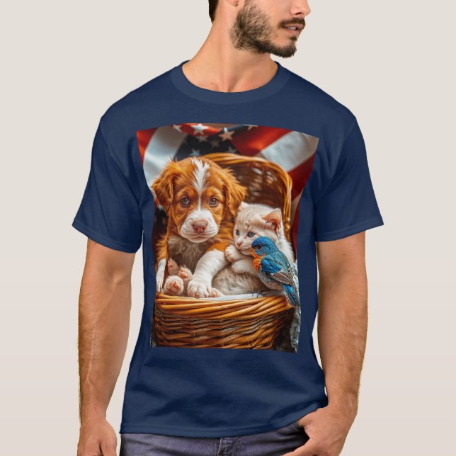 Freunde von Rot, Weiß und Blau T-Shirt (Vorderseite)
