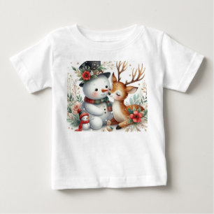 Freunde von Snowman und Rentier Baby T-shirt
