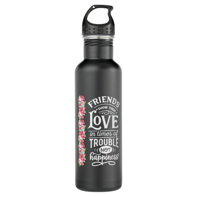 Freunde zeigen ihre Liebe Edelstahlflasche (Vorderseite)