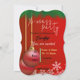 Freunde zu Weihnachten Einladung