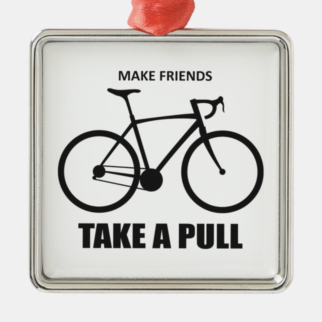 Freunde zum Fahrradfahren machen Ornament Aus Metall (Vorne)