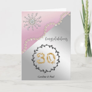Freunden zum 30. Hochzeitstag gratulieren Karte