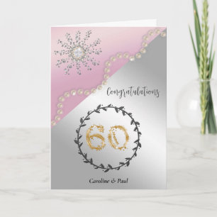 Freunden zum 60. Hochzeitstag gratulieren Karte