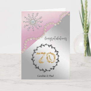 Freunden zum 70. Hochzeitstag gratulieren Karte