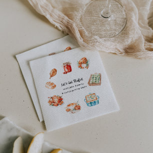 Freundes-Dankfest benutzerdefiniertes Thanksgiving Serviette
