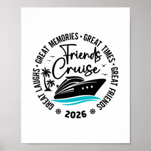Freundes Kreuzfahrt 2026 Große Erinnerungen Gruppe Poster