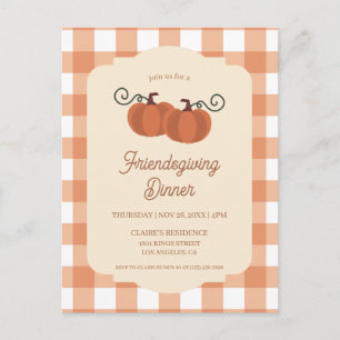 Freundesdankfest Dinner Thanksgiving-Party Feiertagspostkarte