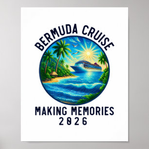 Freundesgruppe Bermuda-Kreuzfahrt 2026 passende Fa Poster