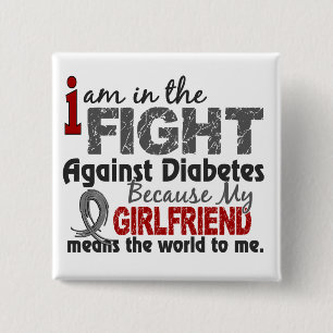 Freundin bedeutet Welt zu mir Diabetes Button
