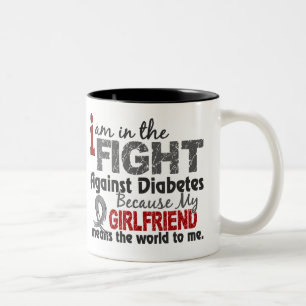 Freundin bedeutet Welt zu mir Diabetes Zweifarbige Tasse