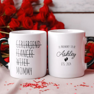 Freundin bei Mommy Schwangerschaft Personalisiert Verwandlungstasse