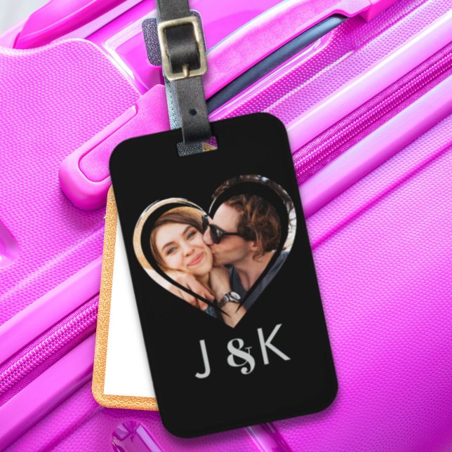 Freundin Boyfriend Verabredete Couple Foto Collage Gepäckanhänger (Girlfriend Boyfriend Dating Couple Photo Collage Luggage Tag)