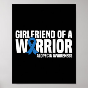 Freundin eines Warrior Blue Ribbon Alopecia Aware Poster
