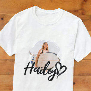 Freundin Grunge Einfach Modern Herz Kühles Foto T-Shirt